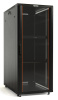 Hyperline TTB-4261-AS-RAL9004 Шкаф напольный 19-дюймовый, 42U, 2055х600х1000 мм (ВхШхГ), передняя стеклянная дверь со стальными перфорированными боков