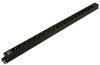 Hyperline SHE-18SH-CB Блок розеток, вертикальный, 18 розеток Schuko, без кабеля питания, клеммная колодка 16 A, 250В, 950x44.4x44.4мм (ДхШхВ), корпус 