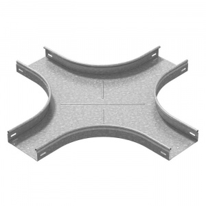 Разветвитель крестообразный плавный универсальный к лотку 400х150 (радиус поворота 200 мм) (1 мм) (г