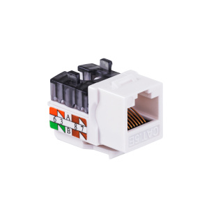 Модуль Keystone кат.5e, UTP, 1xRJ45, T568A/B, 90, белый