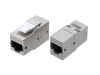 Hyperline CA2-KJ-C6A-SH-BK Проходной адаптер (coupler), RJ-45(8P8C) формата Keystone Jack, категория 6a, 4 пары, экранированный, черный