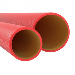 Труба жесткая двустенная для кабельной канализации (10 кПа) д125мм,цвет красный код 160912 DKC 6 м