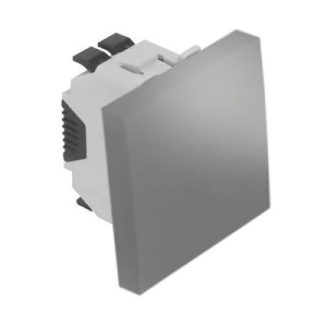 Одноклавишный выключатель - 2 модуля, алюминий (45011 SAL)