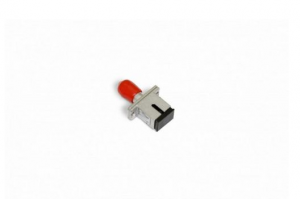 Hyperline FA-S11Z-SC/ST-N/RD-SL Оптический проходной адаптер SC-ST, SM/MM, simplex, корпус металл, красные колпачки