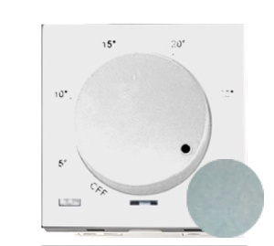 Поворотный термостат - 2 модуля, алюминий