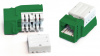 Hyperline KJNE-8P8C-C5e-90-GN Вставка Keystone Jack RJ-45(8P8C), категория 5e, 110 IDC, заделка с помощью NE-TOOL, зеленая