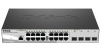 Gigabit Smart Switch with 16 10/100/1000Base-T ports and 4 Gigabit MiniGBIC (SFP) ports 802,3x Flow Control, 802,3ad Link Aggreg