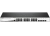 Gigabit Smart Switch with 24 10/100/1000Base-T ports and 4 Gigabit MiniGBIC (SFP) ports.