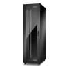 Шкаф Racknet N2000 42U 600 × 1000, передняя дверь стеклянная одностворчатая, задняя дверь металлическая двустворчатая, черный