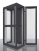 Шкаф серверный ПРОФ напольный 48U (800x1000) дверь перфор., задние двойные перфор., черный, в сборе