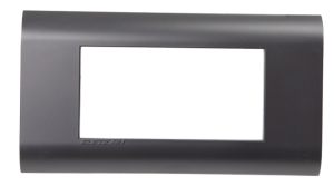 Рамка французский стандарт 4 модуля 45 × 22,5 мм, графитовый черный