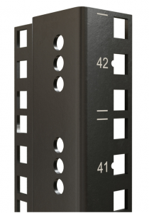 Hyperline CTRM19-42U-RAL9005 19'' монтажный профиль высотой 42U с маркировкой юнитов, для шкафов TTR, TTB, цвет черный RAL9005 (2 шт. в комплекте)