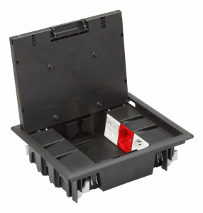 Люк - 12 модулей (6 розеток 45х45мм), антрацит (83006 CAT)