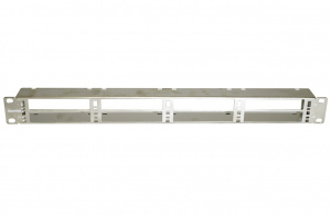 Hyperline PPTR-19-8CU-STL Патч-панель 19" для претерминированных медных и оптических кассет, 8 слотов под кассеты, 1U