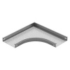 Угол плоский плавный универсальный 90 град. к лотку 200х150 (1 мм) (горячий цинк)