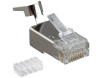 Hyperline PLUG-8P8C-UV-C6-TW-SH-10 Разъем RJ-45(8P8C) под витую пару, категория 6/6A (50 µ"/ 50 микродюймов), экранированный, универсальный (для однож