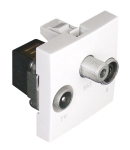  Розетка ТВ/радио/спутник для подключения "звездой" (45543 SBR)