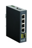 L2 Unmanaged Industrial Switch with 4 10/100/1000Base-T ports and 1 1000Base-X SFP ports.