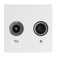 Проходная TV-радио розетка(45х45) (45532 SBR)