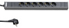 Hyperline SHT19-6SH-2.5EU Блок розеток для 19" шкафов, горизонтальный, 6 розеток Schuko, кабель питания 2.5м (3х1.5мм2) с вилкой Schuko 16A, 250В, 482