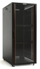 Hyperline TTB-4262-AS-RAL9004 Шкаф напольный 19-дюймовый, 42U, 2055x600х1200 мм (ВхШхГ), передняя стеклянная дверь со стальными перфорированными боков