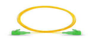 Оптический монтажный шнур 9/125, OS2, LC/APC, 3 метра, оконцован с двух сторон