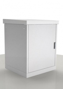 Шкаф уличный всепогодный напольный 12U (600х800), передняя дверь вентилируемая