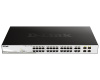 L2 Managed Switch with 24 10/100/1000Base-T ports and 4 100/1000Base-T/SFP combo-ports (24 PoE ports 802.3af/802.3at (30 W), PoE Budget 193 W)
