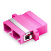 Оптический адаптер OM4, дуплекс SC, с фланцами, пурпурный