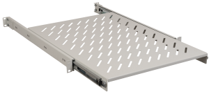  19" выдвижная полка глубиной 600 мм, серая