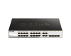 Gigabit Smart Switch with 16 10/100/1000Base-T ports and 4 Gigabit MiniGBIC (SFP) ports 802,3x Flow Control, 802,3ad Link Aggreg.