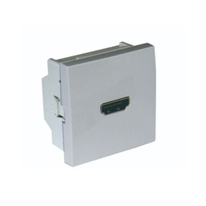 HDMI РОЗЕТКА, ВИНТ ПОДКЛЮЧ - 2 МОД., АЛЮМИНИЙ (45436 SAL)