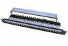 Hyperline PP3-19-24-8P8C-C6-SH-110D Патч-панель 19", 1U, 24 порта RJ-45 полн. экран., категория 6, Dual IDC, ROHS, цвет черный