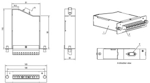 Hyperline FO-CSS-W120H32-9-2MTPM-24LC-BL Волоконно-оптическая кассета MTP (папа), 120x32 мм, 24LC адаптера (цвет синий), 24 волокна, OS2, 10Gig