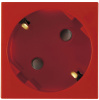  Розетка 2к+З с защитными шторками (45х45) , красная (45132 SVM) 