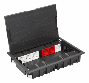 Люк - 24 модуля (12 розеток 45х45мм), антрацит (83012 CAT) 