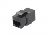 Hyperline CA2-KJ-C6-BK Проходной адаптер (coupler), RJ-45(8P8C) формата Keystone Jack, категория 6, 4 пары, черный