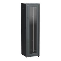 ITK Шкаф LINEA E 47U 600х600мм двери 2шт стек. и метал. чер.