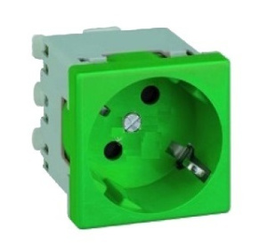 Розетка 2к+З (45х45) , зеленая (45131 SVD)
