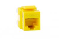 Розеточный модуль EUROLAN 16B-U6-03YL Keystone категории 6 UTP, 1xRJ45, T568AB, жёлтый