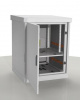 Шкаф уличный всепогодный напольный 12U (800х1000), передняя дверь вентилируемая