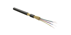 Hyperline FO-MB-IN/OUT-503-36-LSZH-BK Кабель волоконно-оптический 50/125 (OM3) многомодовый, 36 волокон, безгелевые микротрубки 1.1 мм (micro bundle),