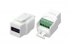 Hyperline KJ1-USB-A2-SCRW-WH Вставка формата Keystone Jack USB 2.0 (Type A) под винт, ROHS, белая