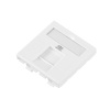 Адаптер 45х45 мм для модуля Keystone, 1 порт, шторка, белый