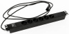 Hyperline SHE19-6SH-2.5IEC Блок розеток для 19" шкафов, горизонтальный, 6 розеток Schuko, кабель питания 2.5м (3х1.0мм2) с вилкой IEC320 C14 10A, 250В