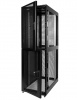 Шкаф серверный ПРОФ напольный колокейшн 40U(600x1000) 2 секции, дверь перфор. 2 шт, черный, в сборе