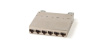 Hyperline PPTR-CSS-1-6xRJ45-C6-SH-STL Кассета для медных претерминированных решений, 6 экранированных портов RJ-45 категории 6