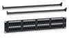 WRline WR-PL-48-C5E-D Патч-панель 19" (2U), 48 портов RJ-45, категория 5e, Dual IDC, с задним кабельным организатором, цвет черный